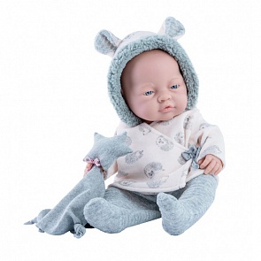 Кукла Бэби с серым полотенцем и звездочкой, 45 см. (Paola Reina, 05183)